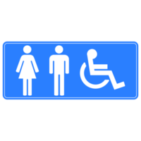 manlig, kvinna, handikapp toalett tecken, på transparent bakgrund png
