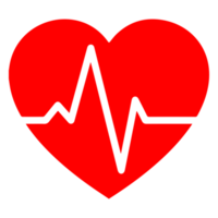 Heartbeat Pulse flat icon on Transparent Background png