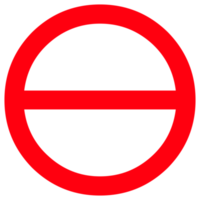 Prohibited Forbidden Symbol on Transparent Background png