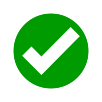 Round Check Mark Symbol with Transparent Background png