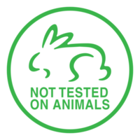 Not tested on Animals Sign on Transparent Background png