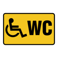 Disable Toilet Sign on Transparent Background png