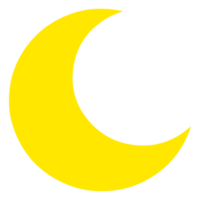 icône de lune plate sur fond transparent png