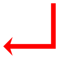 Directional Arrow on Transparent Background png