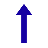 Directional Arrow on Transparent Background png