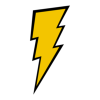 Blitz, Donner, Blitz und Blitzsymbol auf transparentem Hintergrund png
