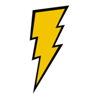 icono de relámpago, trueno, perno y flash en fondo transparente png