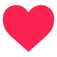 símbolo del corazón de amor sobre fondo transparente png