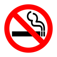 No smoking Cigarette in prohibition sign on Transparent Background png