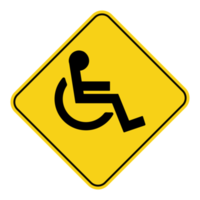 señal de estacionamiento solo para discapacitados en fondo transparente png