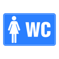 signo de baño femenino sobre fondo transparente png