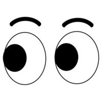 Cute Comic Cartoon Eyes on Transparent Background png