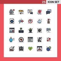 25 Creative Icons Modern Signs and Symbols of document user speech man chatting Editable Vector Design Elements