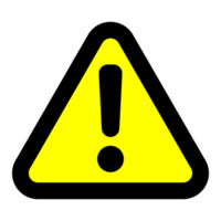 Warning Hazard Sign on Transparent Background png