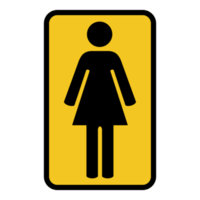 weibliches toilettenschild auf transparentem hintergrund png