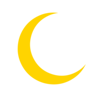 icône de croissant de lune isolé sur fond transparent png