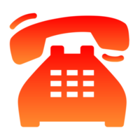 ícone de telefone isolado em fundo transparente png