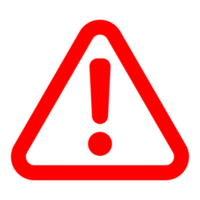 Warning Hazard Sign on Transparent Background png