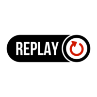 Multi media Replay Button on Transparent Background png