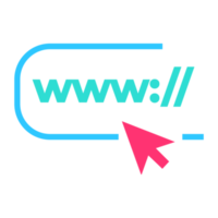 símbolo de icono de sitio web sobre fondo transparente png