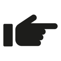 Hand pointing Right on Transparent Background png