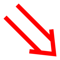 Directional Arrow on Transparent Background png