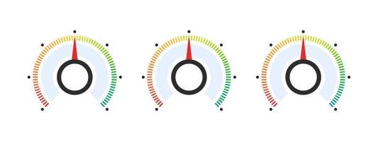 Dial scale. Satisfaction indicator. Performance measurement client satisfaction. Vector illustration