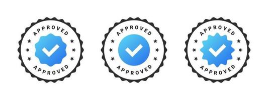 Verification icons. Profile Verification. Modern confirmation icons. Icons confirming verification. Vector illustration