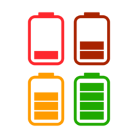 Battery charge level set with Transparent Background png