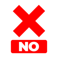 Cross Check No Sign on Transparent Background png