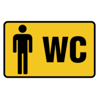 Male Toilet Sign on Transparent Background png