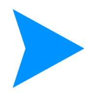 Flat Forward Arrow on Transparent Background png
