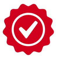 Approval Seal Sticker with Tick on Transparent Background png