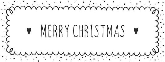 Christmas banner. Hand drawn images. Xmas signs. Christmas wish. Vector images