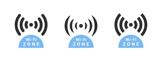 Free wifi icons. Wireless and wifi icon. Wireless internet symbol. Vector icons