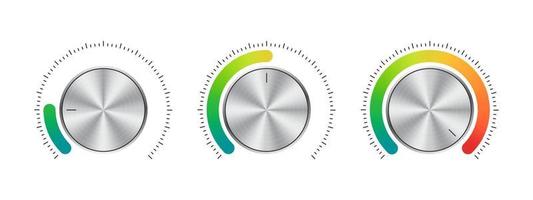 Volume control. Mood scale. Satisfaction indicator. Performance measurement client satisfaction. Vector illustration