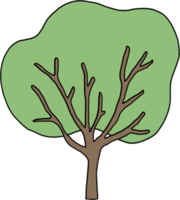 árbol de simplicidad dibujo a mano alzada diseño plano. png