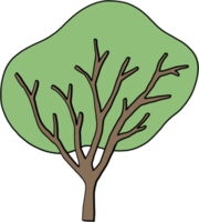 Einfachheit Baum Freihandzeichnen flaches Design. png