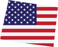 outline drawing of wyoming state map on usa flag. png