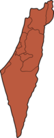 dibujo a mano alzada del mapa de israel. png