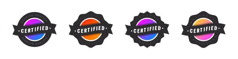 Approved or certified medal icon. Certified badge. Approval check symbols. Vector illustration