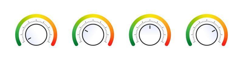 Adjustment dial. Knob round dial. Max level button and power regulator. Volume knobs. Vector illustration