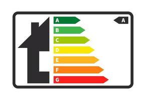 Energy efficiency of buildings. Energy efficiency and rating chart. Vector illustration