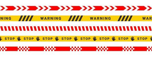 Caution tape set. Warning or caution stripe. Security tapes. Do not cross stripes. Vector images
