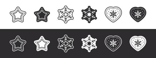 Christmas toys signs. Collection of Christmas icons on white background. Vector illustration