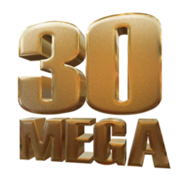 30 mega guld med generativ png