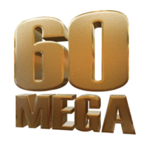 60 Mega Gold mit Generativ png