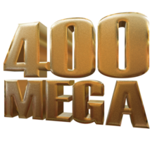 400 mega ouro com generativo png