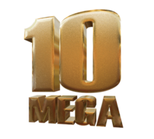 10 Mega Gold mit Generativ png