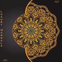 fondo de diseño de mandala ornamental de lujo con patrón arabesco estilo árabe islámico oriental vector